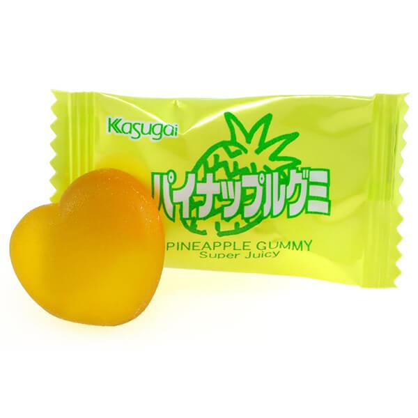 Kasugai Pineapple Gummy Candy: 24-Piece Bag - Candy Warehouse