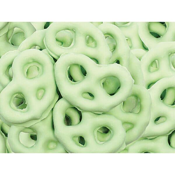 Key Lime Yogurt Covered Mini Pretzels: 1LB Bag - Candy Warehouse