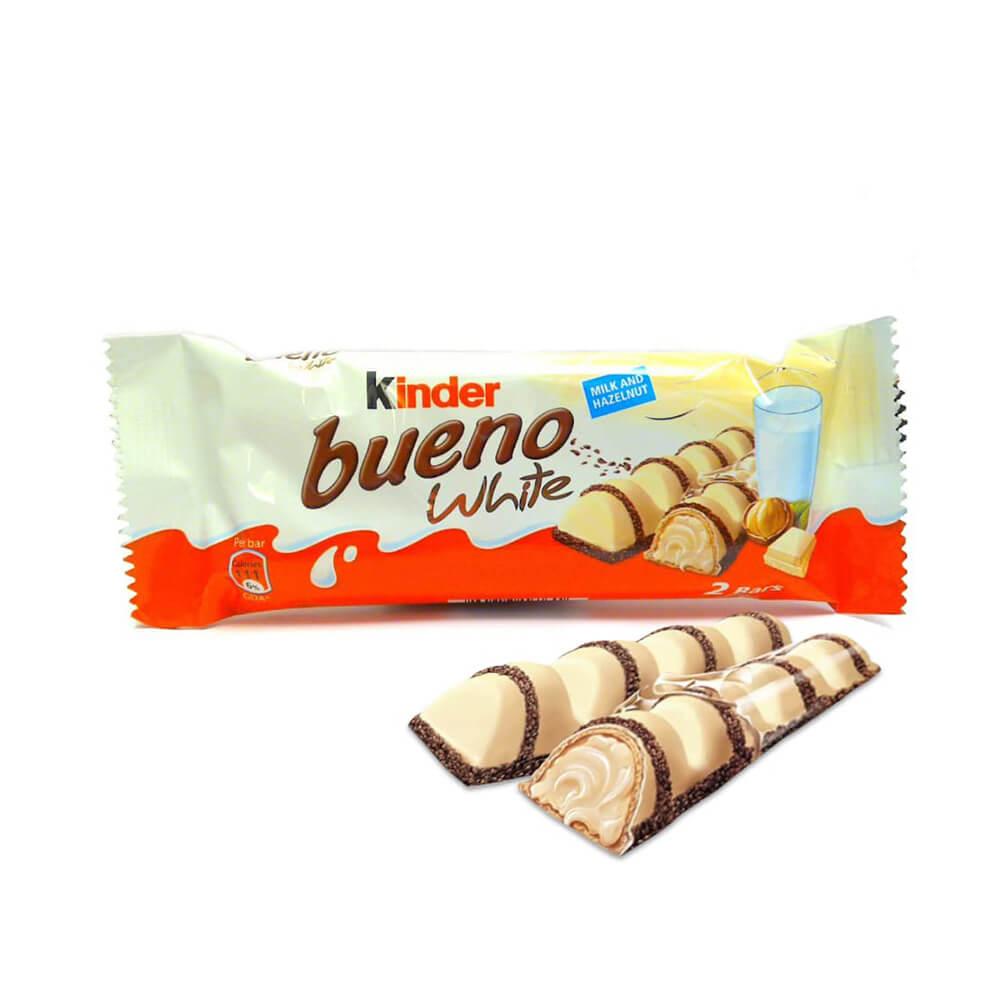 Kinder Bueno White Chocolate Candy Bars: 30-Piece Box - Candy Warehouse