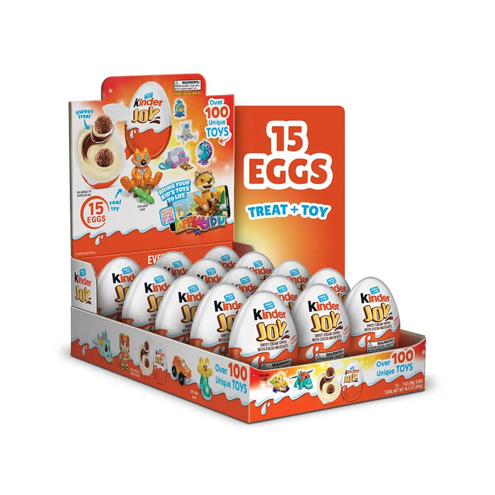 Kinder Joy Surprise Eggs with Toy Inside: 15-Piece Box - Candy Warehouse