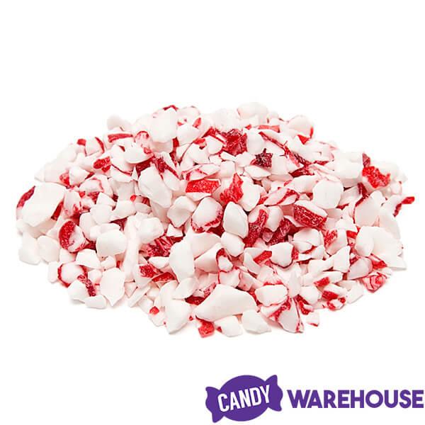 King Leo Crushed Peppermint Candy Cane Bits 1LB Jar Candy Warehouse