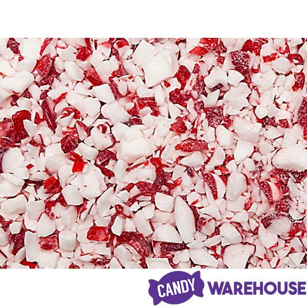 King Leo Crushed Peppermint Candy Cane Bits: 1LB Jar - Candy Warehouse