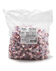 King Leo Red and White Peppermint Puffs Candy: 5LB Bag - Candy Warehouse