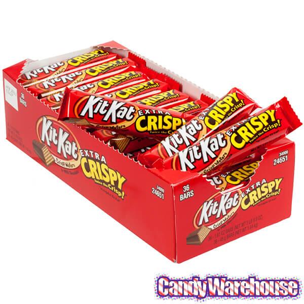 Kit Kat Extra Crispy Candy Bars: 36-Piece Box - Candy Warehouse