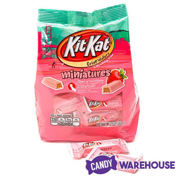 Kit Kat Miniatures Candy - Strawberry: 10-Ounce Bag - Candy Warehouse