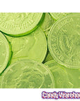 Kiwi Green Foiled Milk Chocolate Coins: 1LB Bag