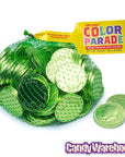 Kiwi Green Foiled Milk Chocolate Coins: 1LB Bag