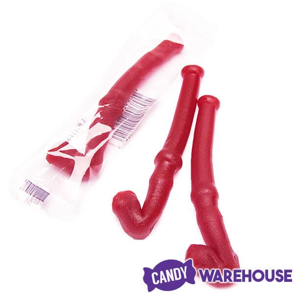 La Pipette Red Licorice Pipes Candy: 60-Piece Box - Candy Warehouse