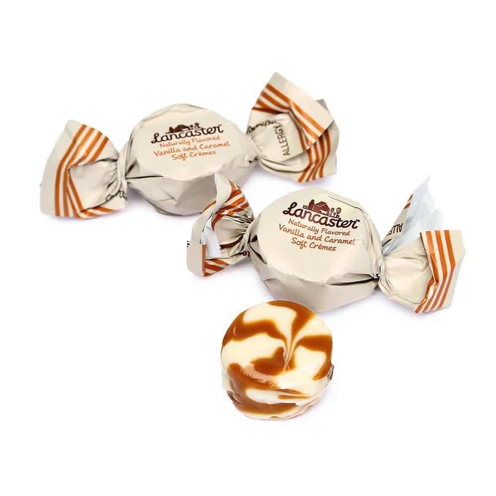 Lancaster Caramel and Vanilla Soft Cremes Candy: 8-Ounce Bag - Candy Warehouse