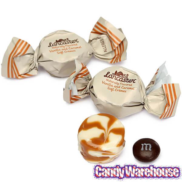 Lancaster Caramel and Vanilla Soft Cremes Candy: 8-Ounce Bag - Candy Warehouse