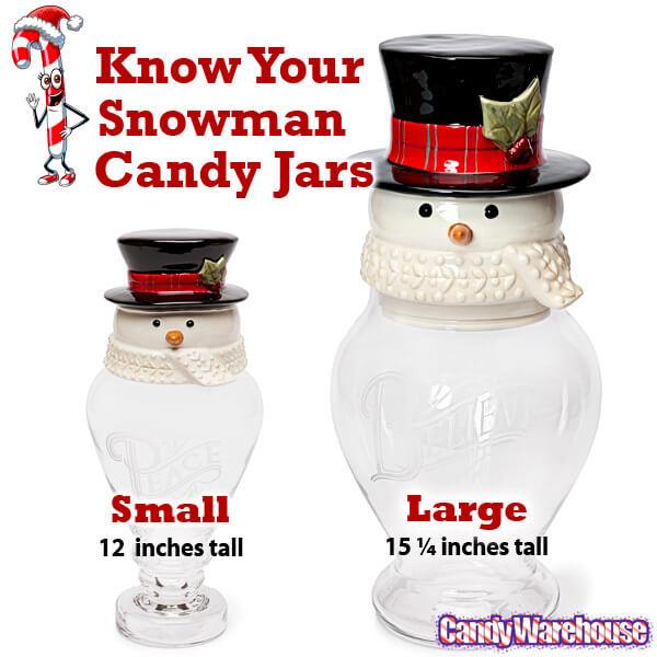 Large Snowman Candy Jar