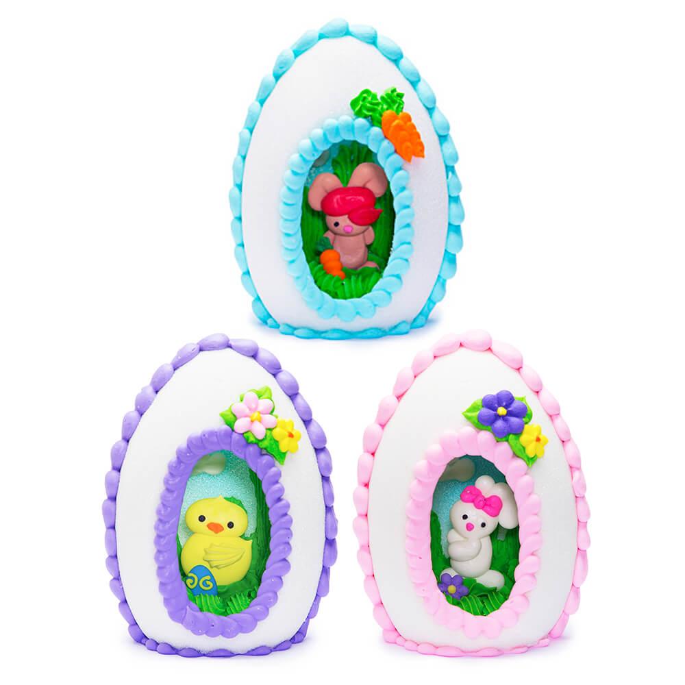 Large Upright 9-Ounce Sugar Eggs: 3-Piece Set - Candy Warehouse