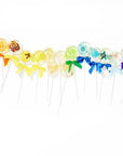 Pure Sugar Candy Edible Paper Flower Lollipops