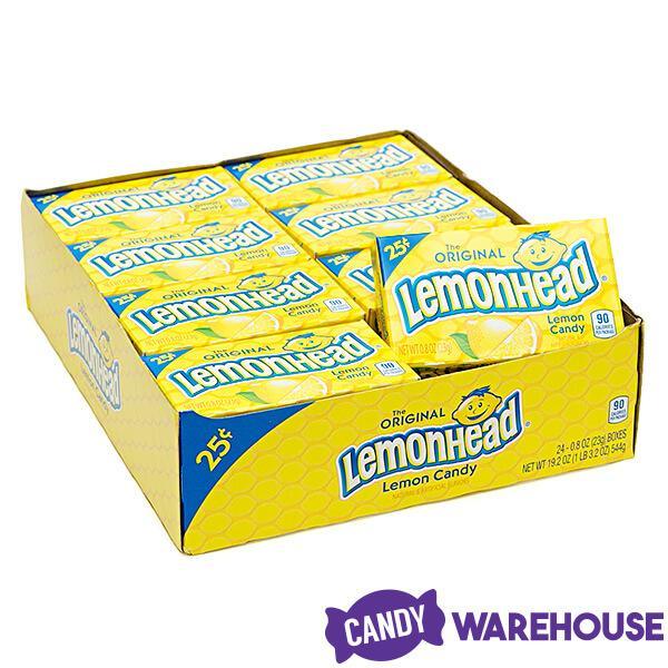 Lemonhead Candy Mini Packs: 24-Piece Box - Candy Warehouse