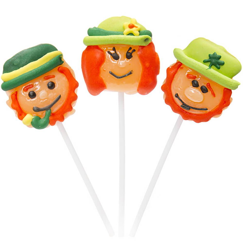 Leprechaun Character Lollipops: 12-Piece Box