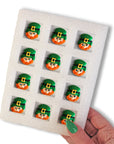 Sprinkle Pop Leprechaun Heads Royal Icing Decs (Set of 12)