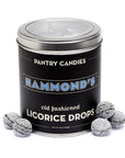 Licorice Drops Hard Candy: 10-Ounce Tin - Candy Warehouse