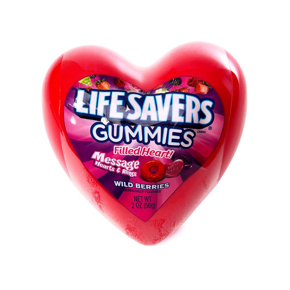 LifeSavers Gummies Candy Filled Plastic Hearts: 12-Piece Display - Candy Warehouse