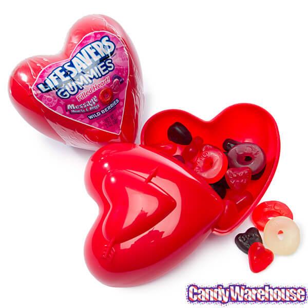 LifeSavers Gummies Candy Filled Plastic Hearts: 12-Piece Display - Candy Warehouse