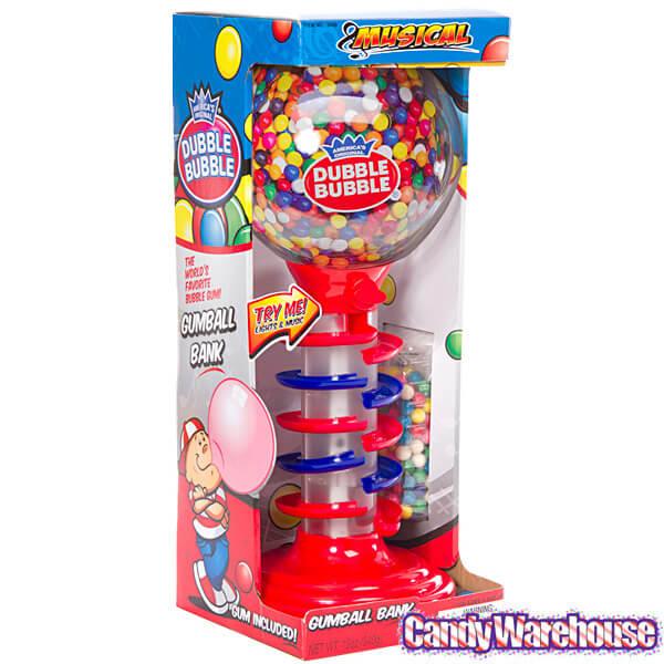 Light and Sound Spiral Gumball Machine Bank with Gumballs - Candy Warehouse