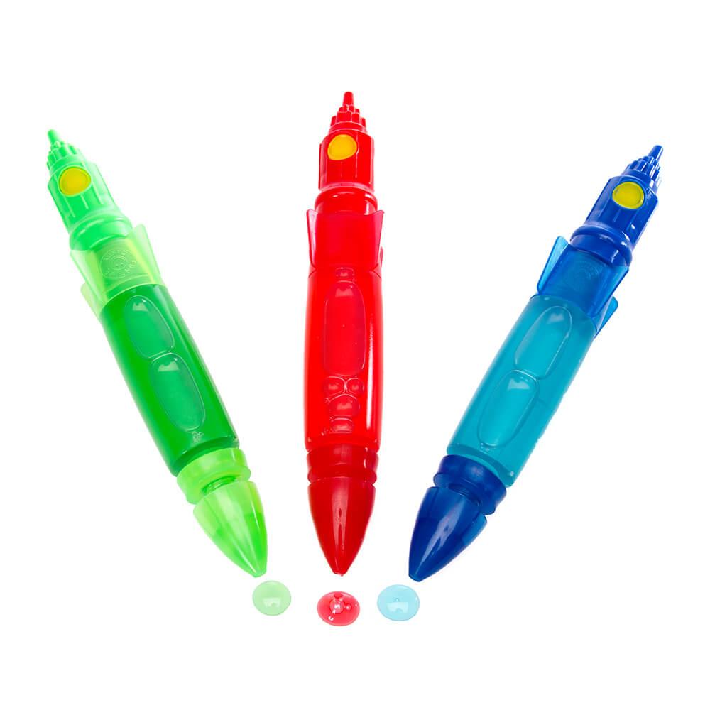 Light-Up Space Rocket Squeeze Candy Dispensers: 12-Piece Display - Candy Warehouse