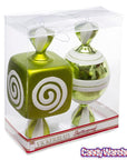 Lime Green Large Candy Ornaments - 8 Inch: 2-Piece Box