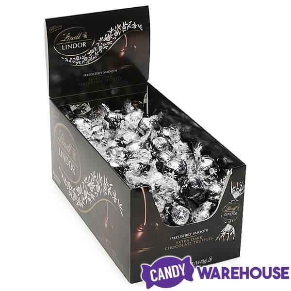 Lindt Chocolate Lindor Truffles - 60% Extra Dark Chocolate: 60-Piece Box - Candy Warehouse