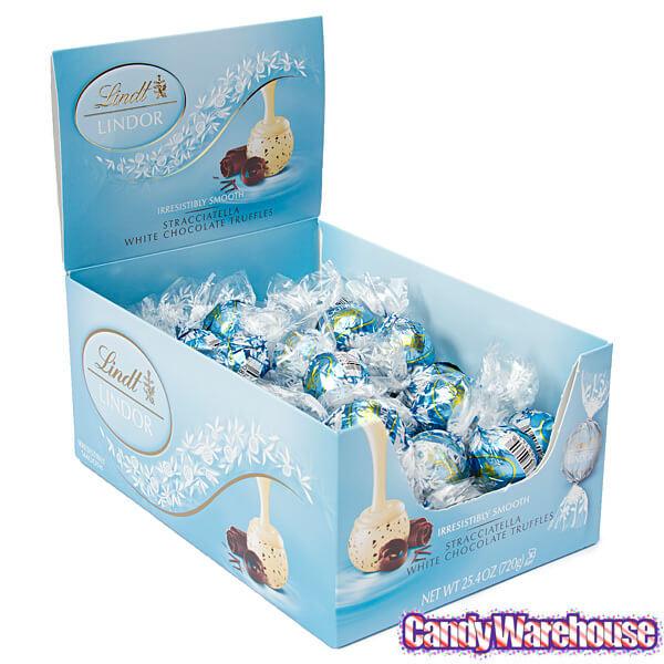 Lindt Chocolate Lindor Truffles - Stracciatella: 60-Piece Box - Candy Warehouse