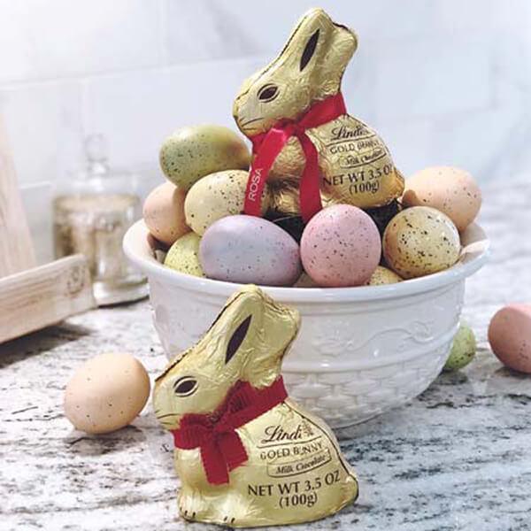 Lindt Gold Foiled 3.5-Ounce Milk Chocolate Easter Bunny - Candy Warehouse