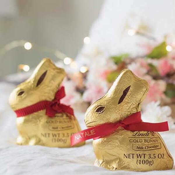 Lindt Gold Foiled 3.5-Ounce Milk Chocolate Easter Bunny - Candy Warehouse