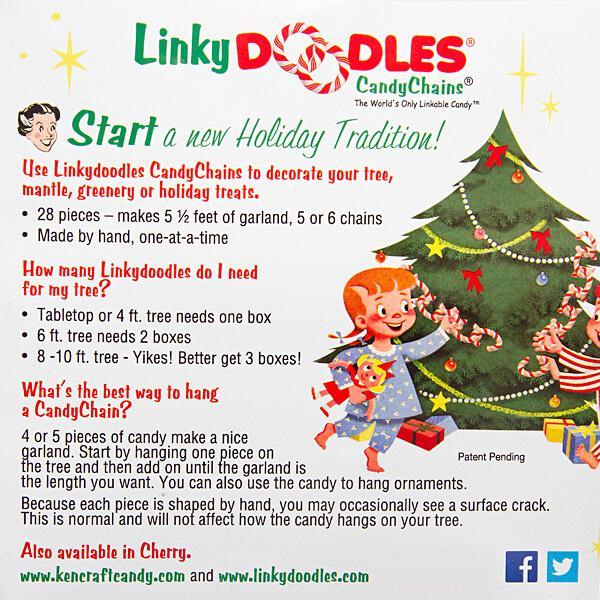 Linky Doodles Candy Chains - Christmas: 28-Piece Box - Candy Warehouse