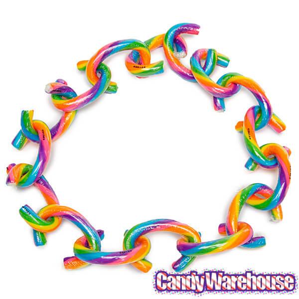 Linky Doodles Candy Chains - Rainbow: 28-Piece Box - Candy Warehouse