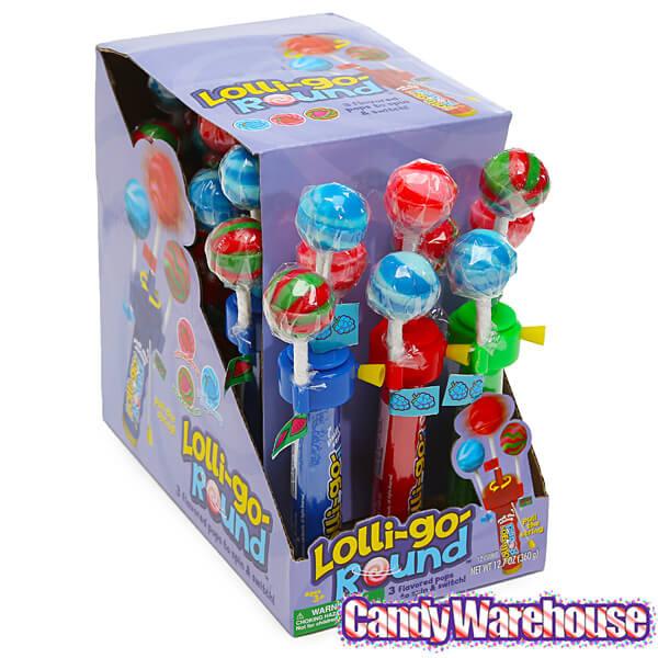 Lolli-go-Round Spinning Candy Lollipops: 12-Piece Display - Candy Warehouse