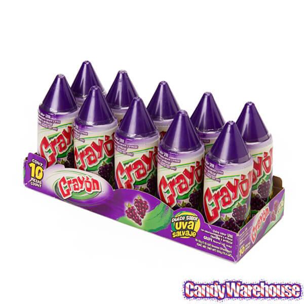 Lorena Candy Crayon - Grape: 10-Piece Pack - Candy Warehouse