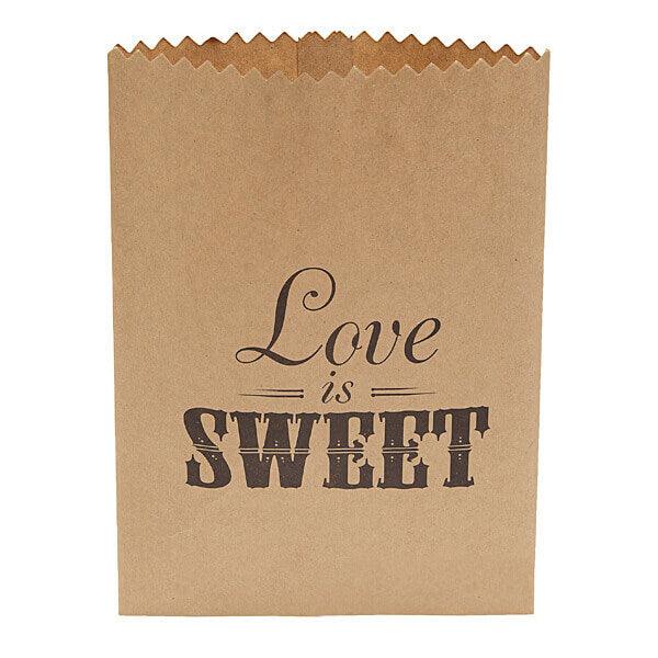 Love is Sweet Paper Candy Bags: 50-Piece Pack - Candy Warehouse