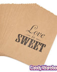 Love is Sweet Paper Candy Bags: 50-Piece Pack