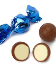 Madelaine Blue Foiled White Chocolate Filled Truffles: 30-Piece Tub - Candy Warehouse