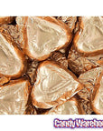 Madelaine Bronze Foiled Dark Chocolate Hearts: 5LB Box - Candy Warehouse