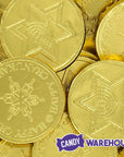 Madelaine Chanukah Gelt Gold Foiled Milk Chocolate Coins in Mesh Bags: 24-Piece Tub - Candy Warehouse