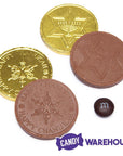 Madelaine Chanukah Gelt Gold Foiled Milk Chocolate Coins in Mesh Bags: 24-Piece Tub - Candy Warehouse