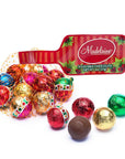 Madelaine Christmas Foiled Milk Chocolate Balls 2-Ounce Mesh Bags: 24-Piece Tub