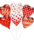 Madelaine Foiled Chocolate Heart Pops: 24-Piece Display - Candy Warehouse