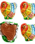 Madelaine Foiled Flat Milk Chocolate Turkeys: 40-Piece Tub - Candy Warehouse