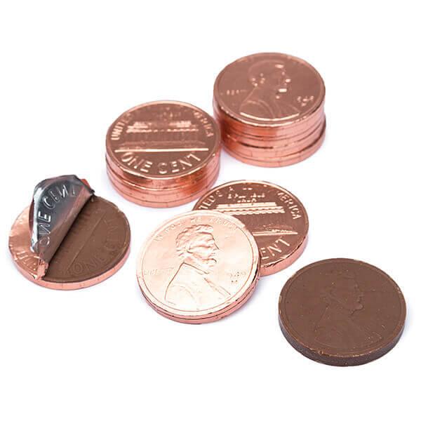 Madelaine Foiled Giant Milk Chocolate Copper Pennies: 5LB Bag - Candy Warehouse