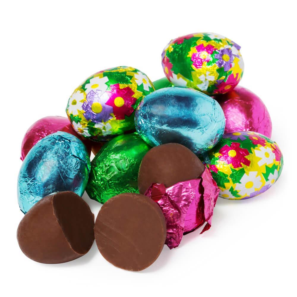 Madelaine Foiled Gourmet Chocolate Easter Eggs - Milk: 5LB Bag - Candy Warehouse