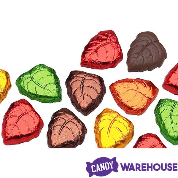 Madelaine Foiled Milk Chocolate Autumn Leaves Candy: 5LB Bag - Candy Warehouse