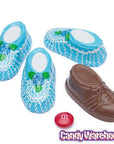 Madelaine Foiled Milk Chocolate Baby Booties - Boy: 64-Piece Box - Candy Warehouse