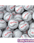 Madelaine Foiled Milk Chocolate Baseballs: 5LB Bag