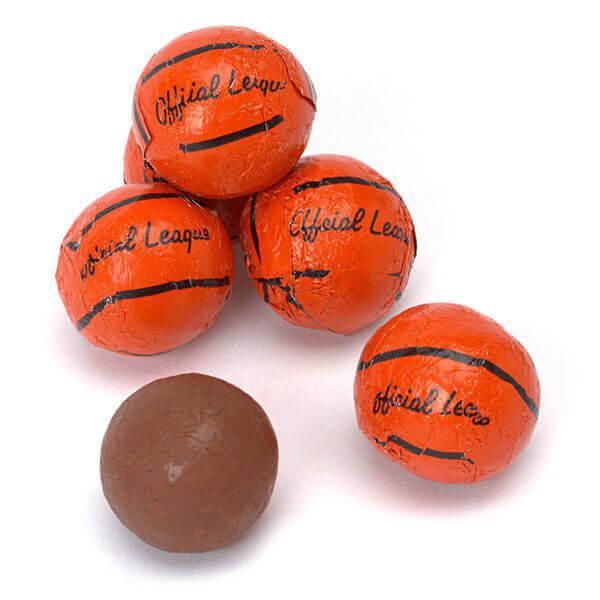 Madelaine Foiled Milk Chocolate Basketballs: 5LB Bag - Candy Warehouse