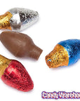 Madelaine Foiled Milk Chocolate Christmas Light Bulbs: 45-Piece Tub